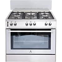 ALPHA Cocina de Gas VULCANO LUX-90 Inox- Encendido automático- corte de gas seguro y temporizador en horno. xxAlta Gama…